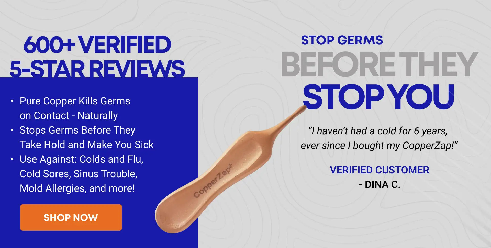 Zapping Germs CopperZap - Natural Germ Killer